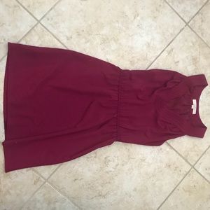Ann Taylor Loft Wine Color Dress Size Small